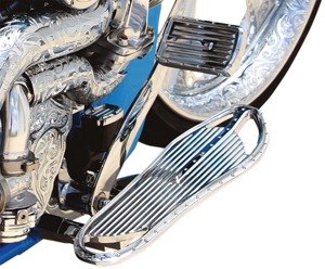 Dimpled Adjustable Driver Floorboards - Chrome