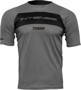 Thor Intense Assist Dart Short-Sleeve Jersey 2XL Gray/Black - Performance MTB/MTB jersey, 2XL Gray/Black