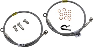 Stainless Steel Front Brake Line Kit - 2 Lines - For 98-05 Honda VTR1000 Super Hawk