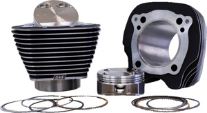 S&S 132" Big Bore Kit Wrk Blk w/ Highlight Fits Milwaukee-Eight