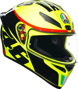AGV K1 S Grazie Vale Helmet Small Yellow Black Red Gloss Unisex - Full face motorcycle helmet, Small, Grazie Vale graphic