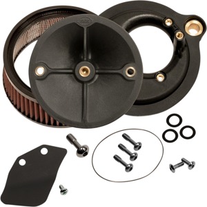S&S Stealth Air Cleaner Kit Black for Stock Fuel Systems