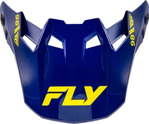 FLY Racing Formula CC Visor Navy/Yellow YL/SM - Visor for Formula CC Helmet