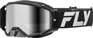 Fly Racing Zone Elite Goggle Black/Silver with Silver Mirror Lens - Premium offroad goggles with silver mirror lens