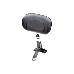 Mustang Driver Backrest Kit Chrome Studs Black Fits 08-21 Harley FL Touring