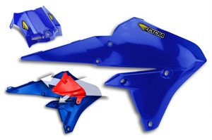 Cycra Powerflow Radiator Shrouds Blue Fits 15-19 Yamaha WR250F