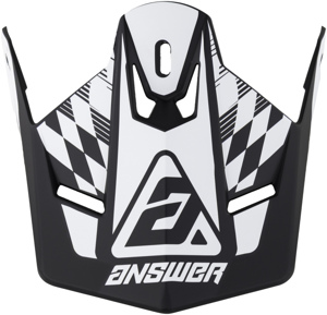 Answer AR1 Sweep Visor Black/White Youth - Replacement visor for AR1 Sweep Youth helmet