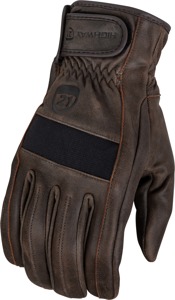 Highway 21 Jab Gloves Brown X-Large Men's - Full leather riding gloves in brown, size XL