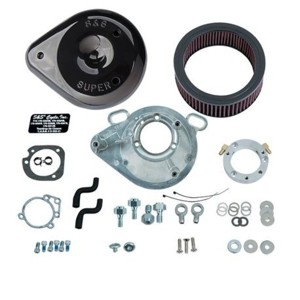 Teardrop Air Cleaner Kit - Gloss Black Fits 01-17 Stock EFI BT Models