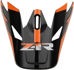 Z1R Rise Helmet Visor Orange Black White Adult One Size - Replacement visor for Z1R Rise helmets