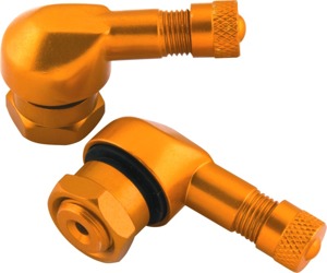 Motorcycle Valve Stems - 10mm Gold - Pair