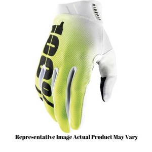 100% Ridefit XL Yellow Gloves for Motocross & ATV