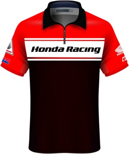 Factory Effex Men's Honda Team Pit Shirt Red/Black XL