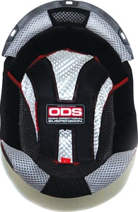 6D Helmets ATR-1 Helmet Liner Black/Silver Small - Replacement liner for 6D ATR-1 helmets, size Small