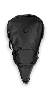 USWE Roll-Top Saddle Bag Black 8L - Waterproof 8L roll-top saddle bag