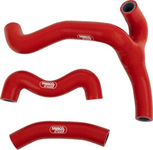 Moose Original Fit Radiator Hose Kit Red KTM-45-RD - For KTM 50 SX, Husqvarna TC 50, Gas Gas MC 50