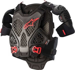 Alpinestars A-6 Chest Protector M/L Black Red Anthracite Adult - Chest and back protector M/L Black Red Anthracite