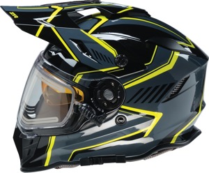 Z1R Range Rotor Snow Electric Helmet - Hi-Vis/Black, L - Dual sport snow helmet with electric shield