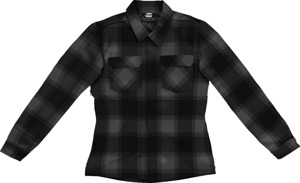 ICON Women's Fallblock CX Flannel Jacket XL Gray/Black - Casual look with motorcycle protection