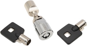 Drag Specialties Chrome Fork Lock For Harley-Davidson Softail and Dyna - Chrome fork lock with keys For Harley Softail, Dyna