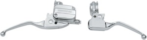 Drag Specialties Brake/Clutch Lever Assembly Chrome For Harley Touring - Chrome lever assembly for Harley Touring models
