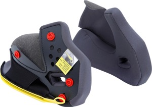 AGV Tourmodular Helmet Cheek Pads Large 30mm Black/Gray - Replacement cheek pads for AGV Tourmodular helmet