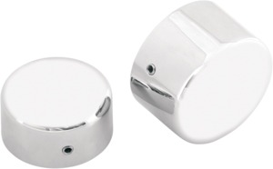Drag Specialties Rear Axle Caps Chrome Pair For Harley-Davidson - Chrome rear axle caps for select Harley-Davidson models