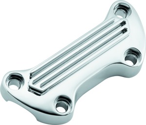 Biker's Choice Chrome Finned Handlebar Clamp