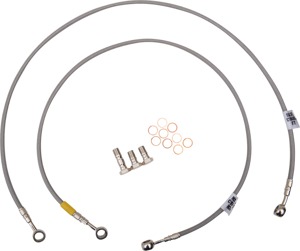 Stainless Steel Front Brake Line Kit - 2 Lines - For 05-09 Suzuki SV650