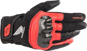 Alpinestars Honda SMX-Z Drystar Gloves Black/Red Men's Medium - Waterproof short-cuff gloves, Black/Red, Men's M