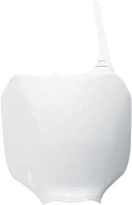 UFO Front Number Plate White For Yamaha YZ Models - Front number plate for Yamaha YZ models