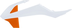 Acerbis Radiator Shrouds White/Orange Plastic Fits KTM
