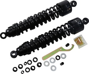 Progressive 413 Series Rear Shocks Black 15in For Harley Sportster - 15" rear shocks in black For Harley Sportster XL models