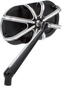 Arlen Ness 10-Gauge Left Mirror Black Aluminum