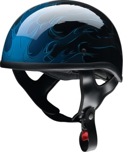 Z1R CC Beanie Hellfire Helmet 3XL Gloss Black/Blue - Half face helmet with DOT approval