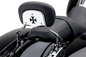 Cobra Chrome Backrest Insert Cross For 99-23 HD Touring
