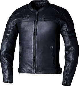 RST IOM TT Hillberry 2 CE Black Leather Jacket Large - Large black leather riding jacket, CE AA rated