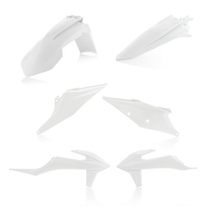Acerbis Plastic Kit White For 19-22 KTM 125-450 SX/SX-F/XC-F/XC/XC-TPI - White plastic kit For 19-22 KTM 125-450 SX/SX-F/XC