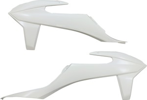 Cycra Powerflow Radiator Shrouds White Fits 19-22 KTM 125 SX