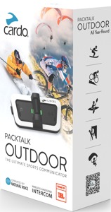 Cardo Packtalk Outdoor Single - White - Hands-free intercom for outdoor sports