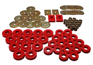 Energy Suspension Body Mount Set Red Fits 55-57 Bel Air All Body Styles