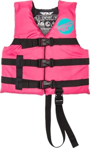 Fly Racing Child Flotation Vest Neon Pink/Teal - Neon Pink/Teal flotation vest for children