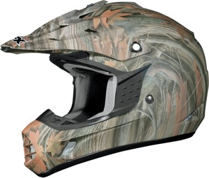 FX-17 Full Face Offroad Helmet Brown/Green/Multi Medium