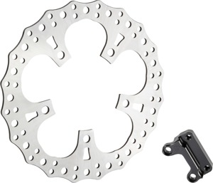 Arlen Ness 13" Jagged Rotor Kit Lt Spoke Stainless Steel