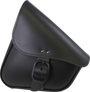 Willie & Max Swing Arm Leather Bag Black with Matte Buckles