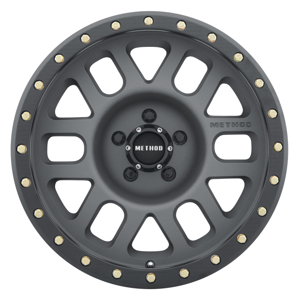 MR309 Grid 17x8.5 0mm Offset 5x5 94mm CB Titanium/Black Street Loc Wheel