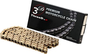 EK 520 RV3D NX2-Ring Chain Gold 120 Link - 120-link 520 RV3D drive chain, Gold finish