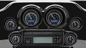 Dakota Digital MVX Six-Gauge Kit Black/Grey Chrome Bezel