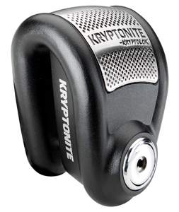 Kryptonite Kryptolok 6A Alarm Disc Lock Black/Silver - Disc brake lock with 120dB alarm, Black/Silver