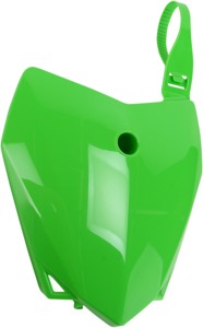 UFO Front Number Plate Green Fits Kawasaki KLX110